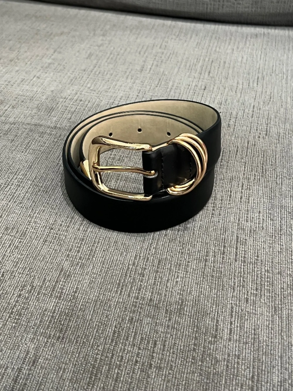 Risantry Black Belt with Gold Buckle Small